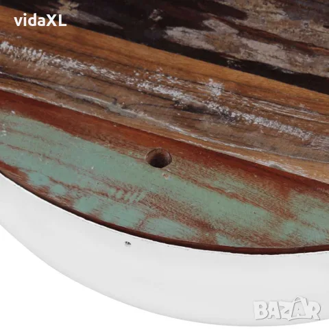 vidaXL Комплект кафе маси форма на купа 2 бр регенерирано дърво масив, снимка 6 - Маси - 56146394