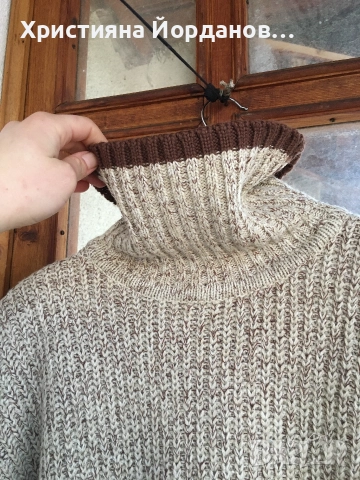 Пуловер поло с коприна, Л, снимка 5 - Блузи с дълъг ръкав и пуловери - 52998937