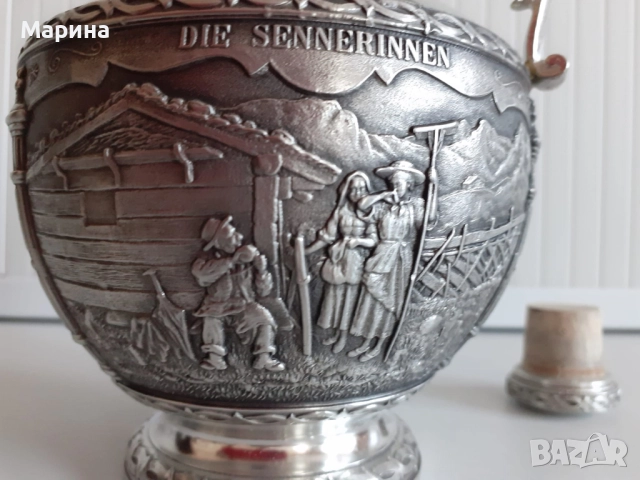 Комплект за ракия от калай Antik*Vintage  #87, снимка 11 - Антикварни и старинни предмети - 51564039