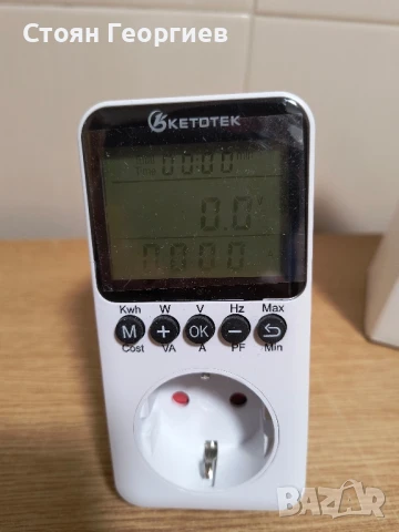 KETOTEK Измервател на консумация на енергия, Електромер за контакт, снимка 1