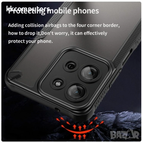 Motorola Moto G75 5G Armor Glaze PC + TPU Калъф и Протектор, снимка 8 - Калъфи, кейсове - 53162531