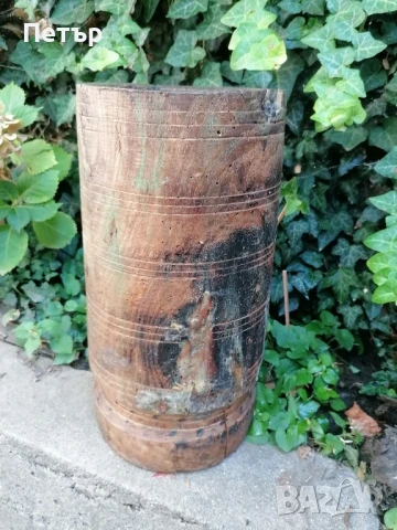 Продавам стара красива дървена чутура / голям дървен хаван /много запазена и обезпаразитена, снимка 5 - Антикварни и старинни предмети - 51079393