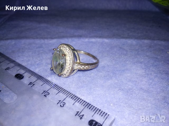 ПОСРЕБРЕН МЕДЕН СКЪПОЦЕНЕН КЛАСИЧЕСКИ ПРЪСТЕН с ПЕЧАТ 925 ПРЕКРАСНИ ФАСЕТИРАНИ КАМЪНИ ЦИРКОНИЙ 37002
