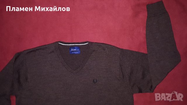  Fred Perry Merino-Ориг. Пуловер, снимка 2 - Пуловери - 34025024