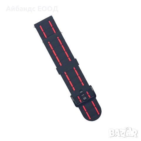 Двуцветни силиконови каишки с метална тока за quick release 20mm 22mm, снимка 6 - Каишки за часовници - 49423470