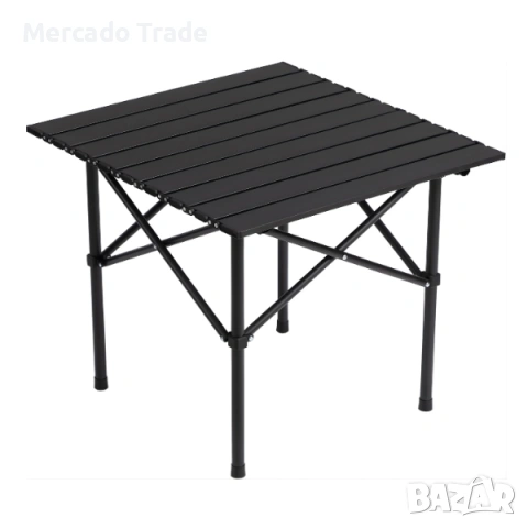 Сгъваема маса Mercado Trade, За къмпинг, градина, плаж, Черен, снимка 2 - Къмпинг мебели - 54283678