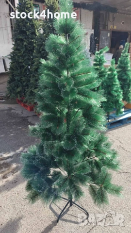 Изкуствена коледна елха с кръстата стойка и заснежени клонки, снимка 2 - Декорация за дома - 52329602