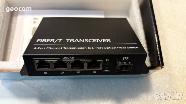 TLG-F314 Ethernet Fiber Media Converter 120km (10/100mbps,SFP,4-Lan Port), снимка 2 - Мрежови адаптери - 49539939
