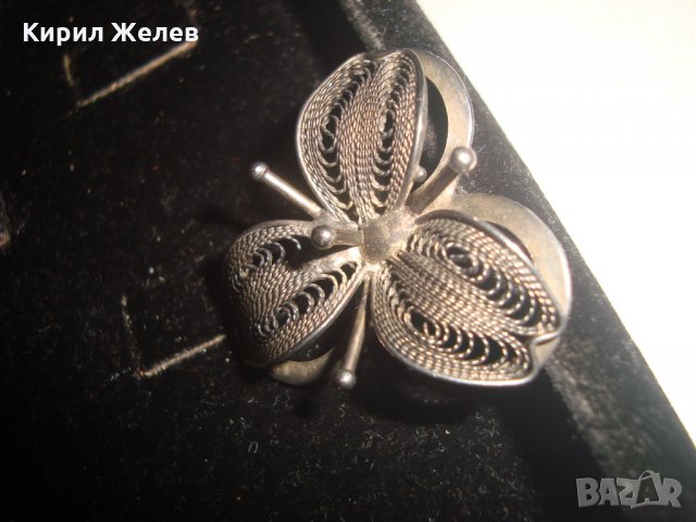 ФИЛИГРАННО СРЕБЪРНО ЦВЕТЕ АРТ БИЖУ АПЛИКАЦИЯ ВИНТИДЖ РЕТРО УКРАШЕНИЕ 17253, снимка 4 - Антикварни и старинни предмети - 31196245