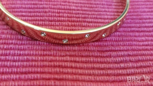 Златна гривна Svarovski с кристали. , снимка 5 - Гривни - 40804663