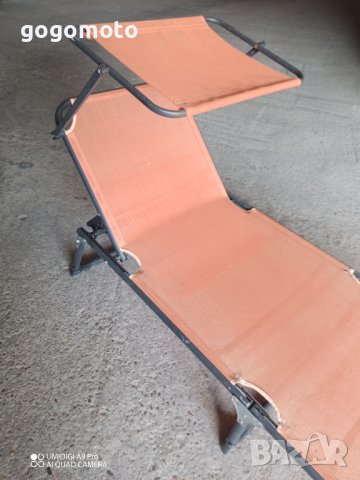 шезлонг със СЕННИК, Сгъваемо легло креват шезлонг алуминиево, походно, туристическо олекотено, снимка 11 - Къмпинг мебели - 42854099