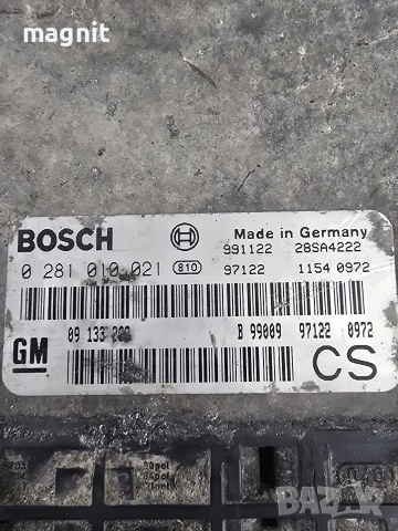 0281010021 ECU Компютър Opel Vectra Zafira 2.0dTi 2001г., снимка 2 - Части - 54147997
