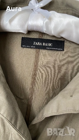 Zara trench coat olive green , снимка 6 - Палта, манта - 54259378