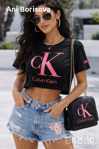 Дамски и мъжки маркови тениски Guess CK Tommy Nike Adidas нови модели , снимка 13 - Тениски - 54248905