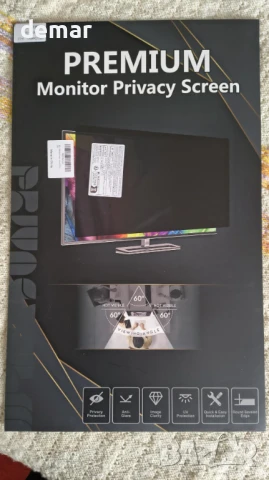 EliWhale филтър за екран за поверителност,27-инчов 16:9(598 ммx337 мм), снимка 7 - Монитори - 50778567