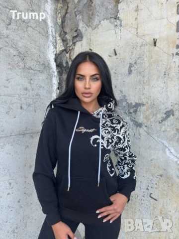 - 50 % Мека и топла блуза, суитчър, худи. Високо качество с качулка, цвят черен, снимка 3 - Блузи с дълъг ръкав и пуловери - 53207586