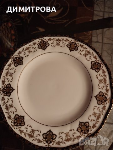 Английски костен порцелан  чиния Уеджуд Wedgwood Constantine, снимка 5 - Декорация за дома - 40645354