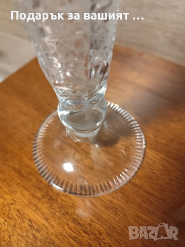 Бохемски оловен кристал .Ваза., снимка 4 - Колекции - 51035961