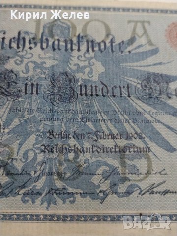 Райх банкнота - Германия - 100 марки / 1908 година- 17965, снимка 4 - Нумизматика и бонистика - 31024723