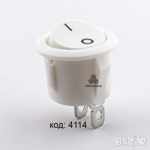 Бутон превключвател Rocker, Кръгъл, ∅20.2 mm, 6А/250VAC, снимка 2 - Друго търговско оборудване - 48960810