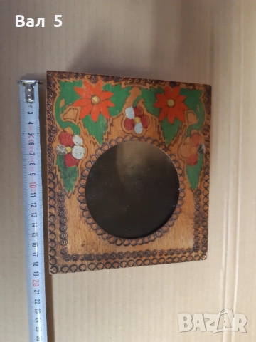 Рисувана дървена кутия за стар будилник - Царство България, снимка 2 - Антикварни и старинни предмети - 52344638