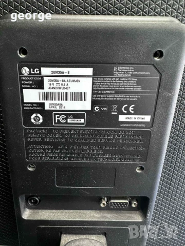 Монитор LG 20M35A, снимка 2 - Монитори - 51262576