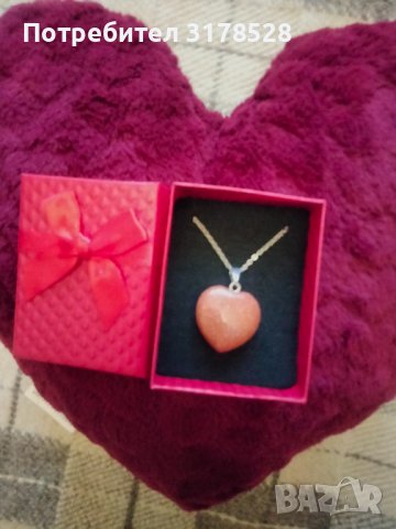 Голямо сърце от авантюрин , снимка 3 - Колиета, медальони, синджири - 39698936