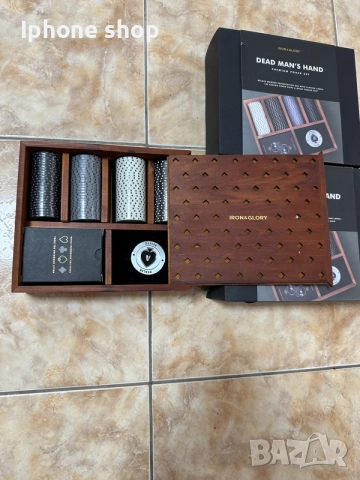 Чипове за покер в дървения кутия Iron&Glory, снимка 2 - Подаръци за мъже - 56251545