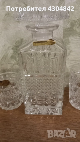 Кристален сервиз за уиски Bohemia, снимка 2 - Сервизи - 52299894