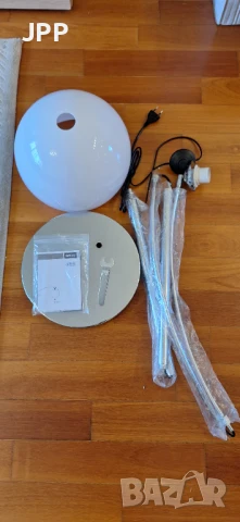 Лампа за под BRILLIANT Vessa, хромирана, снимка 6 - Настолни лампи - 50915704