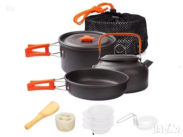 Комплект 11 части съдове за къмпинг и туризъм, снимка 5 - Термоси - 51603317