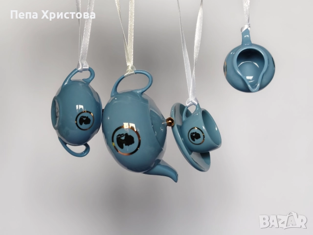 Коледни играчки - миниатюрен сервиз за чай Wedgwood. , снимка 4 - Други - 52787870