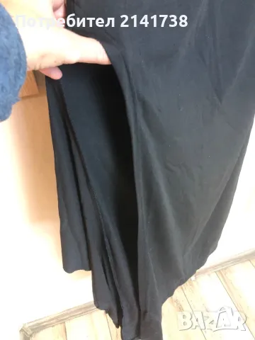 Черна дълга рокля с голо рамо, снимка 4 - Рокли - 48107850