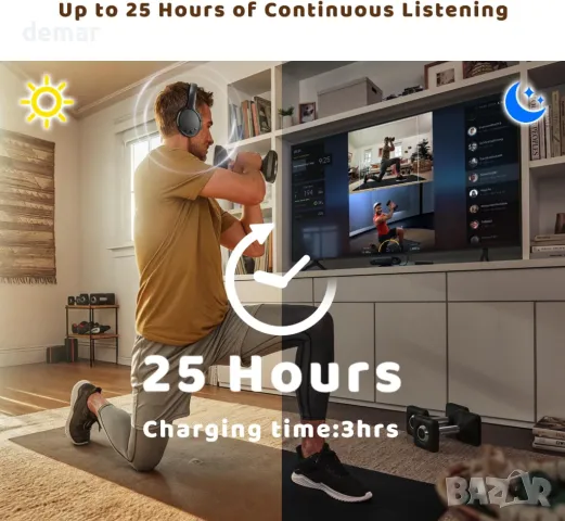 Безжични слушалки Holdsound за слушане на телевизия, USB удължителен кабел - предавател, снимка 5 - Други - 50358232