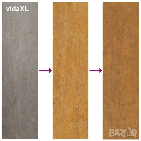 vidaXL Градинска повдигната леха 100x100x36 см кортенова стомана, снимка 6 - Саксии и кашпи - 56146195