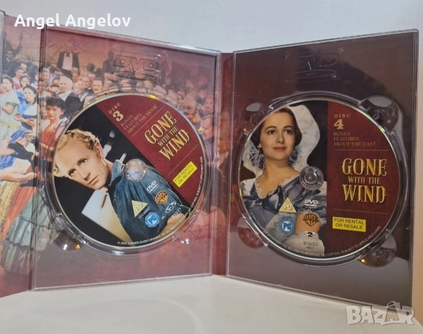 Gone With The Wind - Collectors Edition, 4 disc (DVD, 2005) с български субтитри цена 15 евро, снимка 4 - DVD филми - 54212965