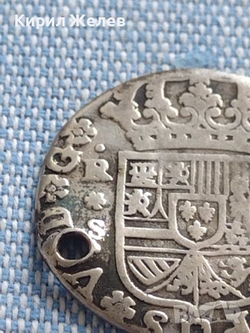 Сребърна монета 2 реала 1736г. Филип пети Севиля Испания 13647, снимка 9 - Нумизматика и бонистика - 42891010