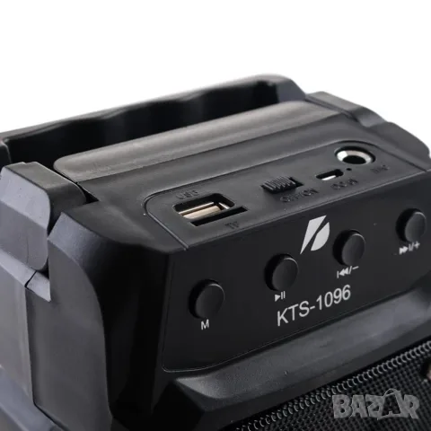 Bluetooth парти тонколона 1TECH KTS-1096, 2x5W, 2x3", FM, USB, MicroSD, RGB, караоке, снимка 7 - Bluetooth тонколони - 56314533