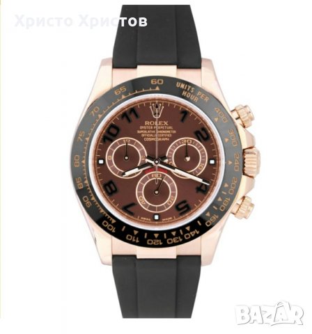 Луксозен часовник Rolex Daytona Cosmograph 18K Rose Gold Arabic Rubber 40 mm.