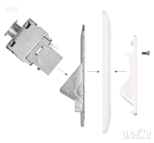 Комплект 4-броя мрежови контакти, снимка 7 - Друга електроника - 52942460