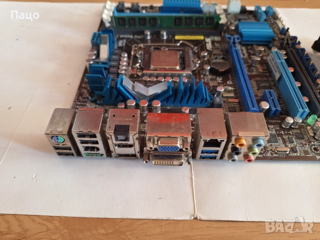 ASUS P8H67-M EVO motherboard Socket 1155 DDR3 Intel H67/Intel Core i5-3350p , снимка 5 - Дънни платки - 52508862