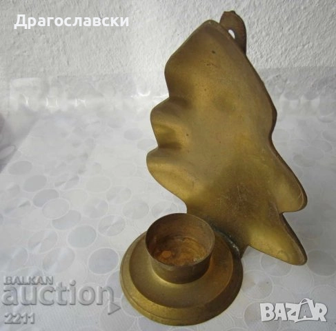 2 бр. свещник с рицар, месинг бронз метал, свещници фигура малка пластика, снимка 18 - Статуетки - 28963323