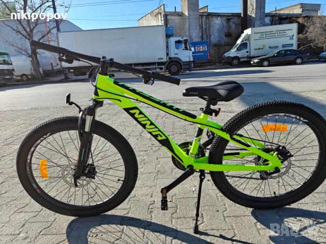 BG Алуминиев велосипед 24" NINJA жълт, снимка 9 - Велосипеди - 54334817