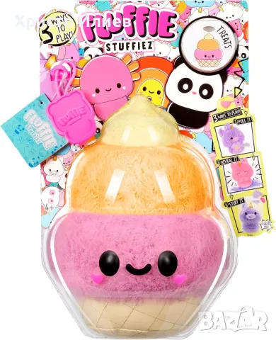 Плюшена играчка MGA Entertainment Fluffie Stuffiez Treats сладолед, снимка 5 - Плюшени играчки - 48710100