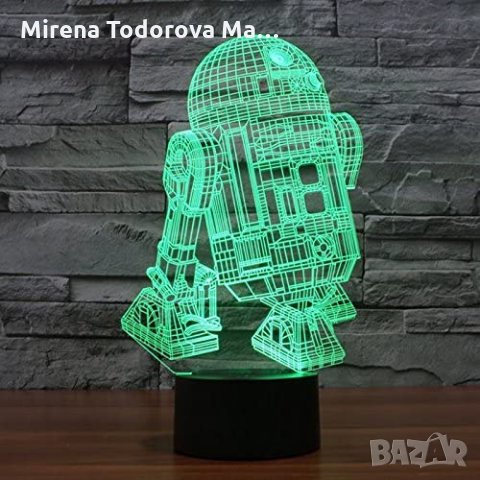 3D лед led лампа,Star Wars,Spiderman,goku,Batman,Mewtwo,Iron Man, снимка 4 - Настолни лампи - 35244760