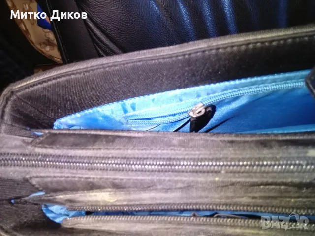 Чанта промазан плат кожена 43х31х13см за документи и таблет става, снимка 8 - Чанти - 49923978