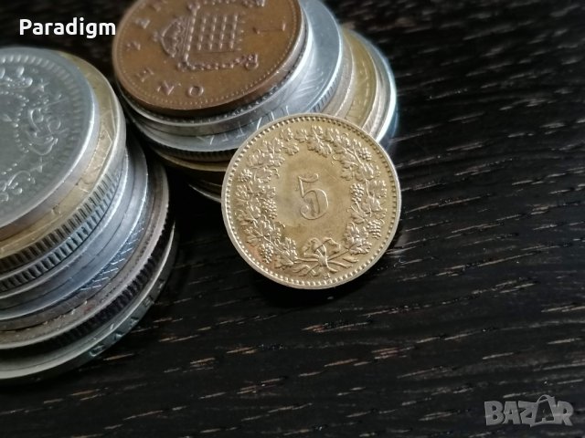 Монета - Швейцария - 5 рапен | 1986г., снимка 1 - Нумизматика и бонистика - 29241432