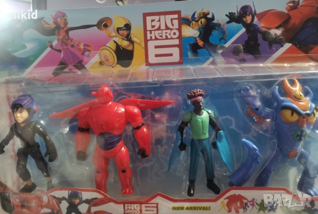 Героичната шесторка big hero 4 бр пластмасови фигурки играчки за игра и украса на торта, снимка 2 - Фигурки - 25897863