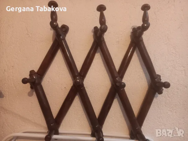 винтидж дървена сгъваема закачалка