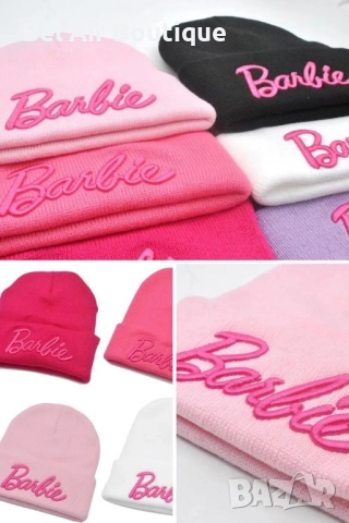 Дамска зимна шапка Barbie, зимни шапки , снимка 3 - Шапки - 52152373